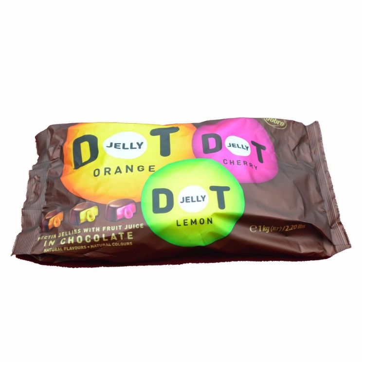 Obrazek Vobro galaretka JELLY DOT w czekoladzie 1kg