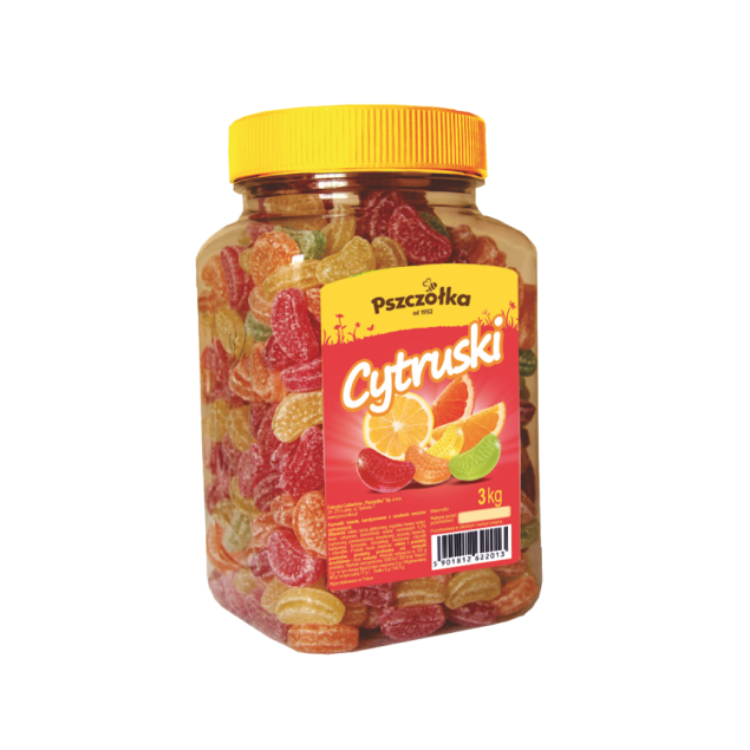 Obrazek Pszczółka landrynki Cytruski Słój 3 kg