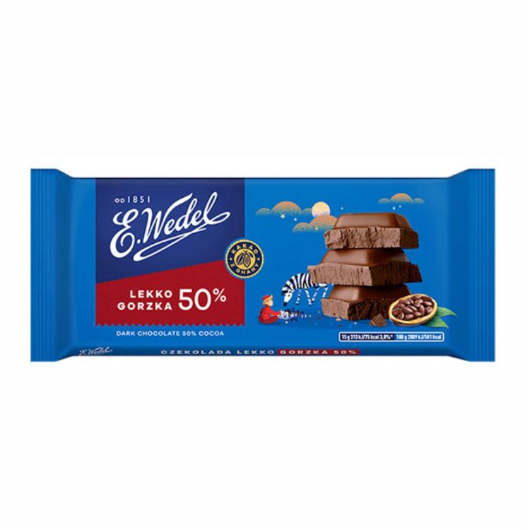 Obrazek Wedel  czekolada 100g Lekko Gorzka 50% 
