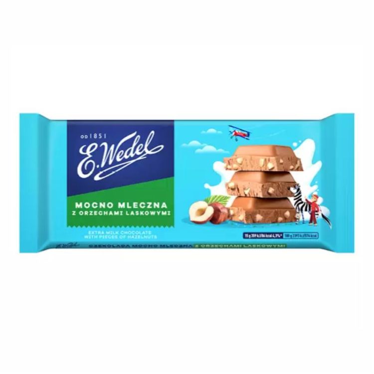 Obrazek Wedel czekolada mleczna z orzechem laskowymi 80g