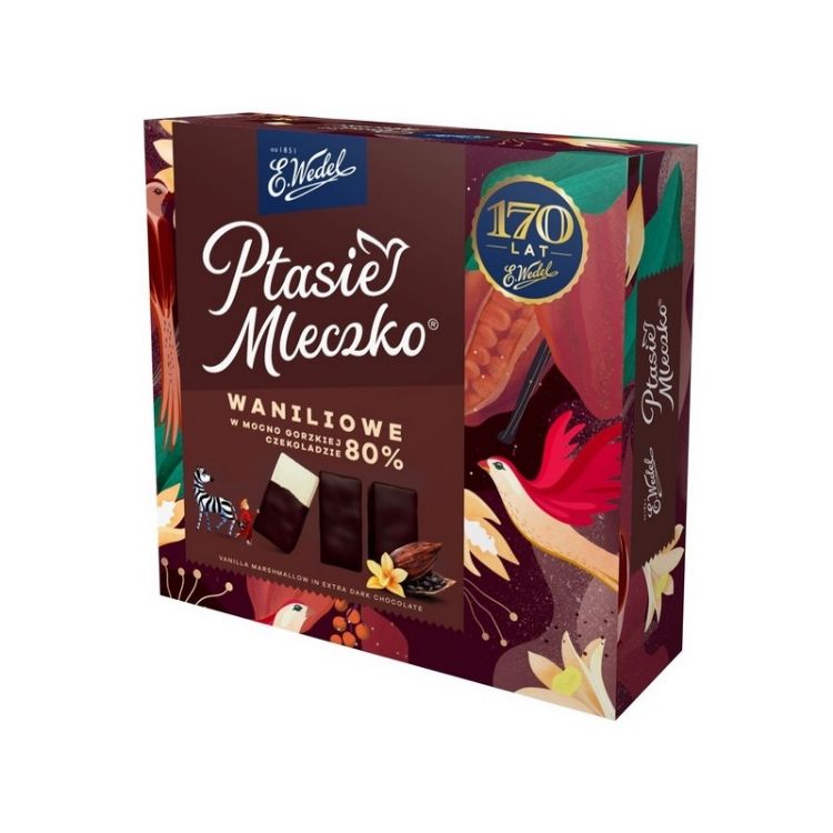 Obrazek Wedel Ptasie Mleczko 340g Gorzka Wanilia