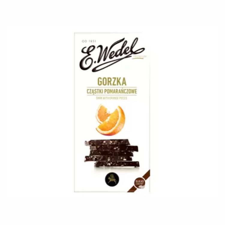 Obrazek Wedel czekolada 100g PREMIUM Gorzka z Pomarańczą