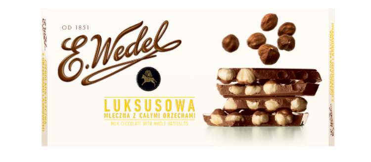 Obrazek Wedel Czekolada 100g LUKSUSOWA Z ORZECHAMI