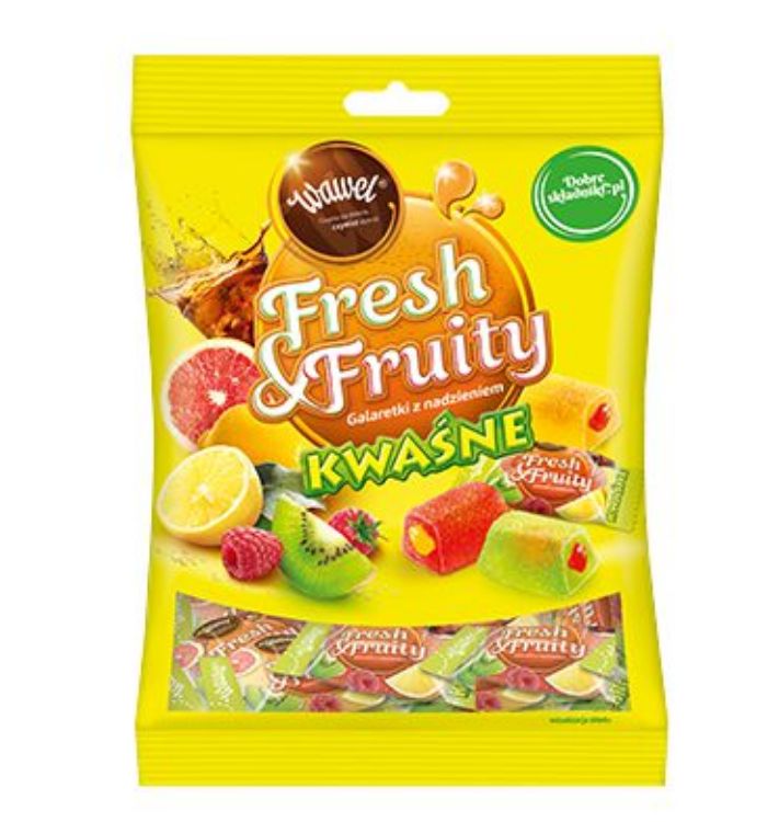 Obrazek Wawel cukierki Galaretka  Fresh FRUIT kwaśna 1kg