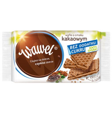 Obrazek Wawel wafle bezcukrowe kakaowe 110G