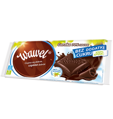 Obrazek Wawel czekolada bezcukrowa light Gorzka 90g