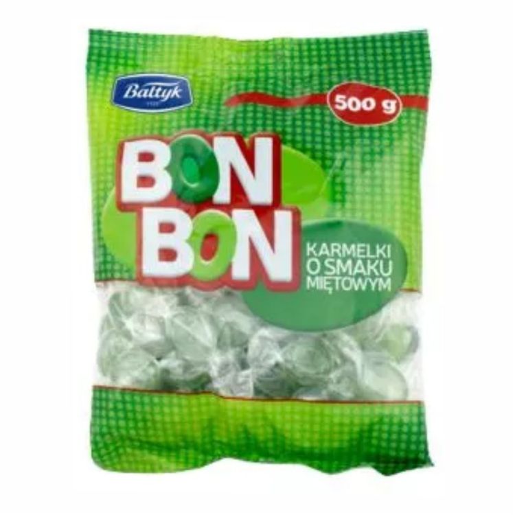 Obrazek Bomilla cukierki Karmelki MIĘTOWE  500g