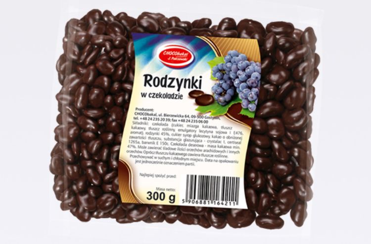Obrazek Chocobakal  Rodzynki w czekoladzie deserowej 200g