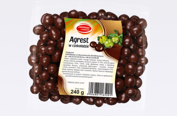 Obrazek Chocobakal Agrest w czekoladzie 140g