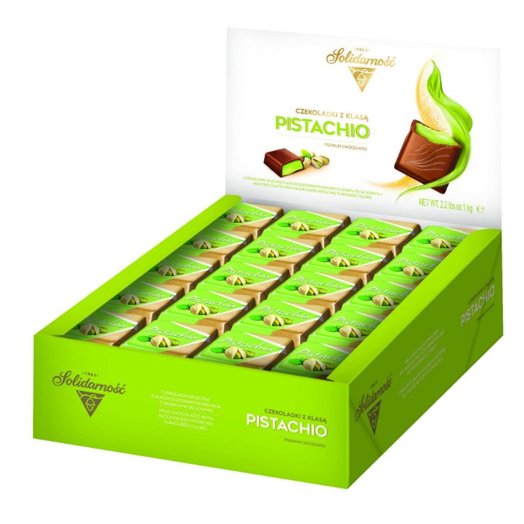 Obrazek Solidarność cukierki Kostka z Klasą PISTACHO 1kg