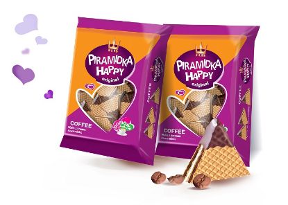 Obrazek Flis ciastka Piramidki z kremem w czekoladzie 600g