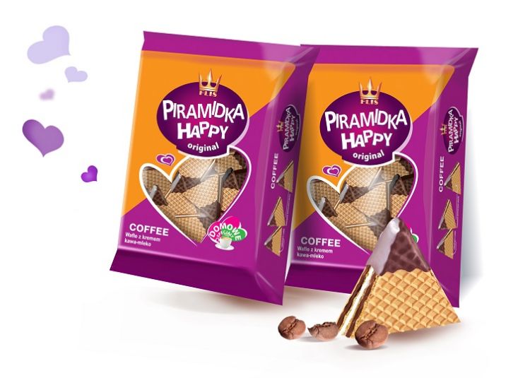 Obrazek Flis ciastka Piramidki z kremem w czekoladzie 600g