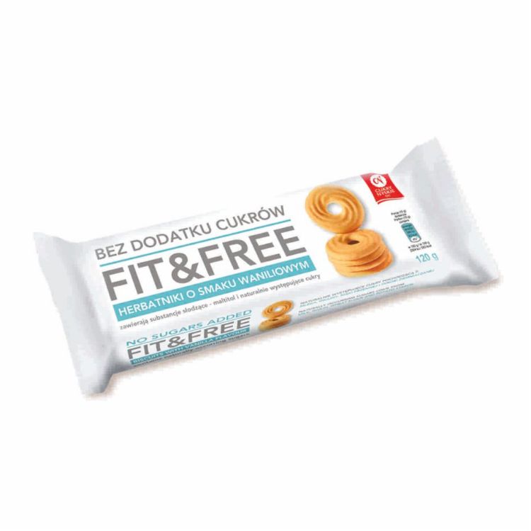 Obrazek Nysa ciastka  FIT&FREE  Waniliowe 120g