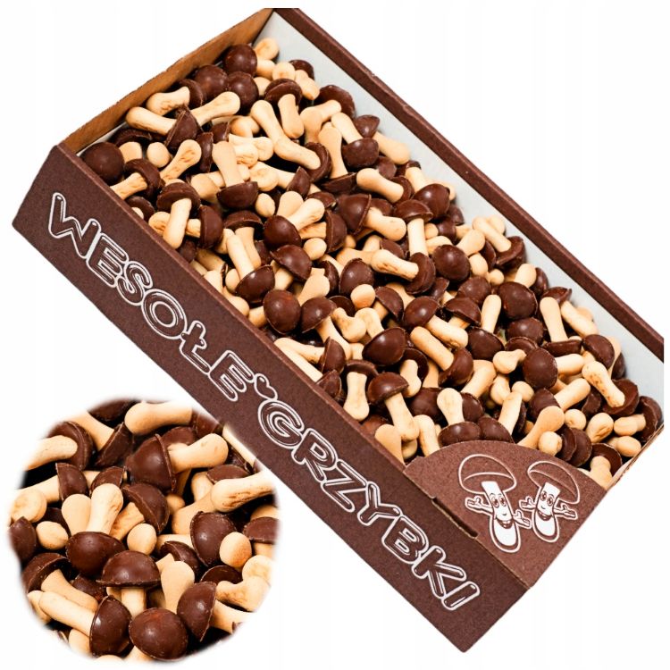 Obrazek Mavespa ciastka GRZYBKI czarno-białe 1kg